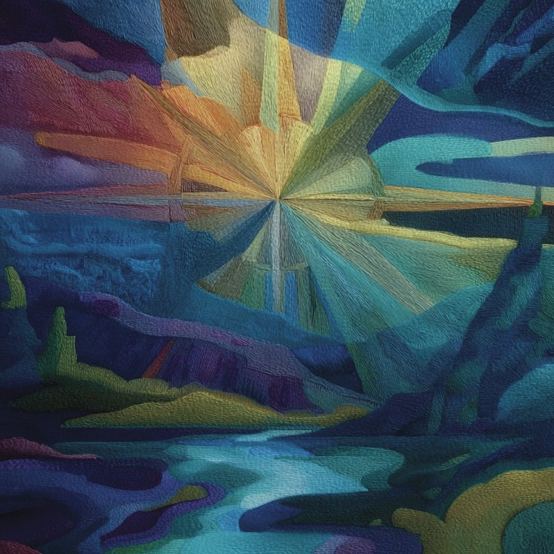 Vibrant Geometric Landscape