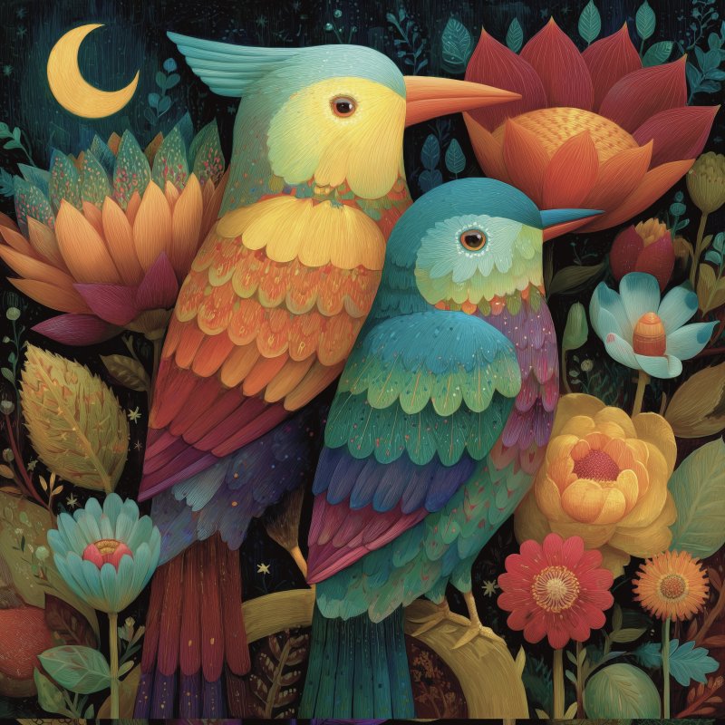 Vibrant Tropical Birds