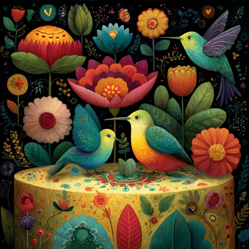 Colorful Bird Garden